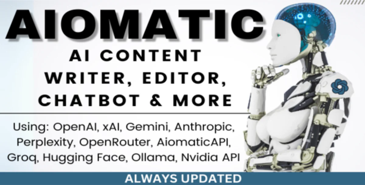 Aiomatic – AI Content Writer, Editor, ChatBot & Complete AI Toolkit