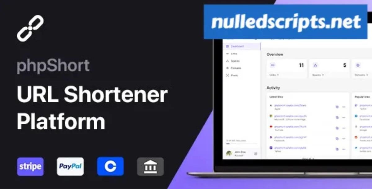 phpShort – Professional URL Shortener Platform (SAAS Ready)