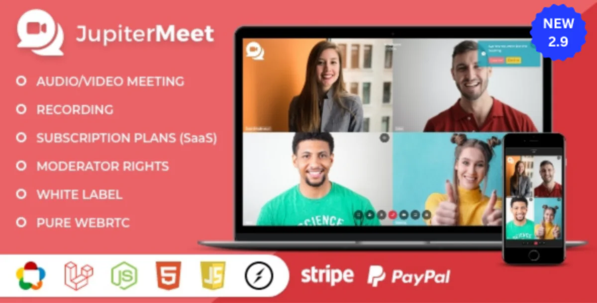 JupiterMeet - White Label Video Conference with ChatGPT, DeepSeek & SaaS