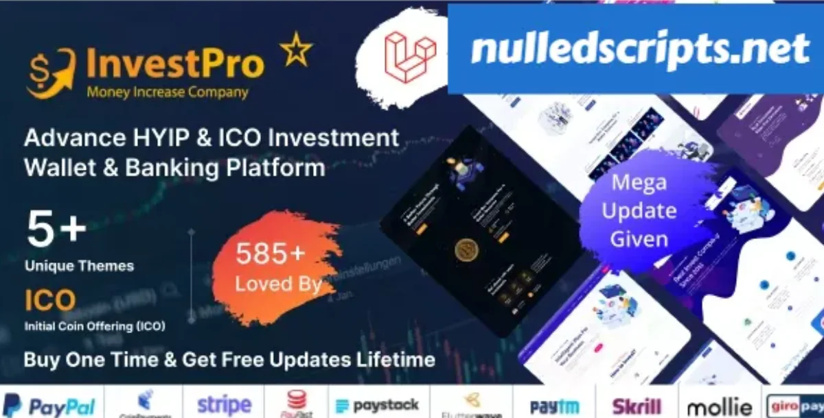 InvestPro v6.0.3 – HYIP Investment Platform with Wallet & Banking System (SAAS Ready)
